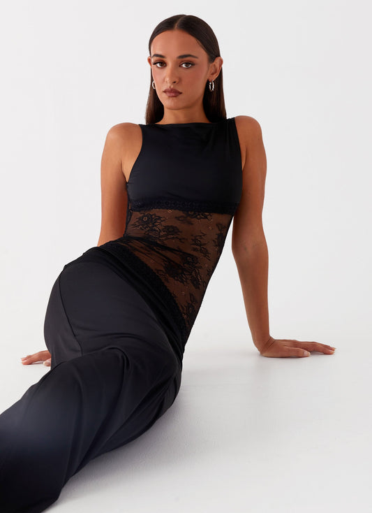 Midnight Mesh Maxi Dress