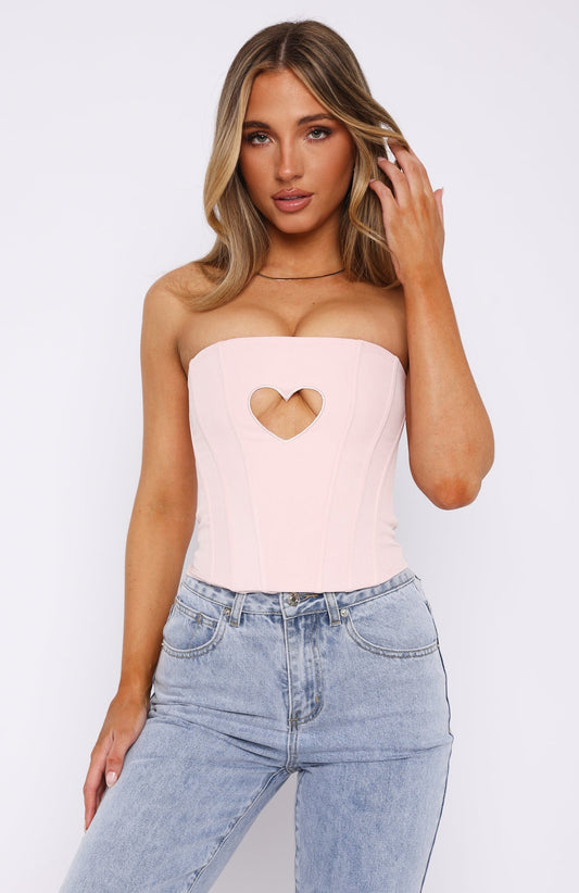 Cut-Out Heart Corset