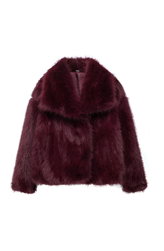 Burgundy Fur Coat